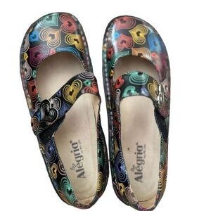 Alegria Paloma Women's Mary Jane Flats‎ Multicolor Heart Size eu 41